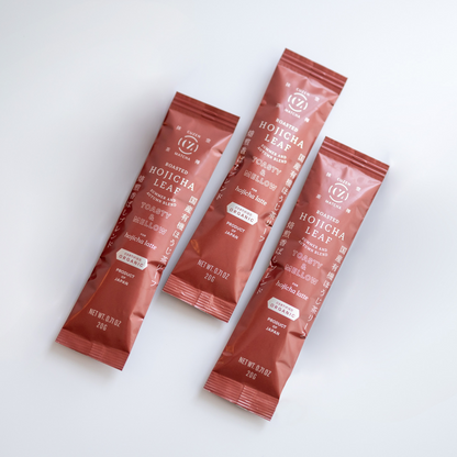 Three 20-gram packets of Cuzen's Organic Hojicha Leaf.