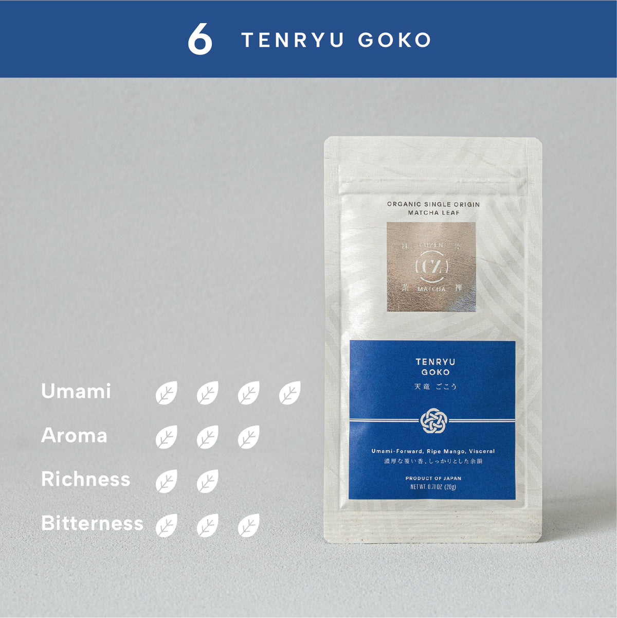 Organic Single Origin Leaf V01 06 Tenryu Goko